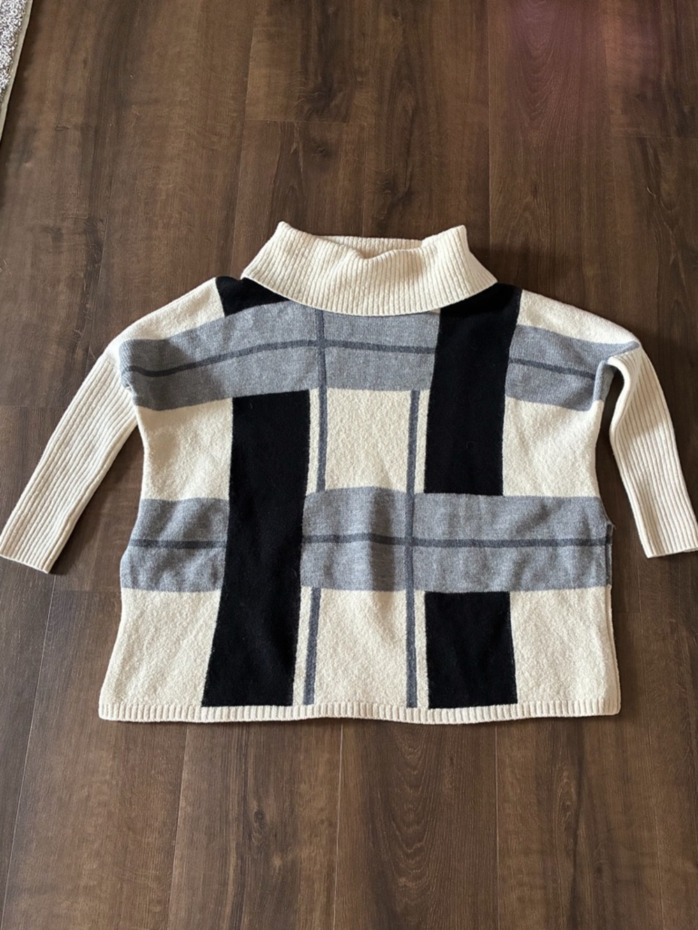 Pendleton 100% Merino Wool Plaid Turtleneck Sweater Petite M